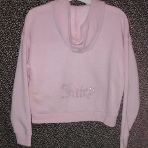 Juicy Couture Light Pink Hoodie with Rhinestone Detail